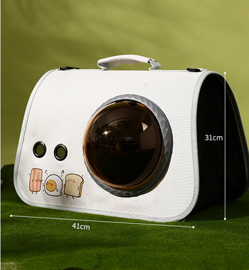 pet products Printed Space Capsule Cat Bag, Large Capacity Crossbody Dog Bag, Universal Pet Bag for All Seasons - 0