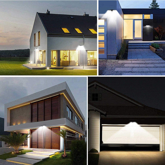 2Pack Solar Sensor Lights Outdoor with 30 LEDs – Wireless Waterproof Solar Motion Sensor Wall Lights for Fence, Patio, Deck, Yard & Garden, Motion Activated Auto On/Off(White)