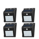 4Pack Solar Sensor Lights Outdoor with 30 LEDs – Wireless Waterproof Solar Motion Sensor Wall Lights for Fence, Patio, Deck, Yard & Garden, Motion Activated Auto On/Off(White)-1
