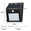 4Pack Solar Sensor Lights Outdoor with 30 LEDs – Wireless Waterproof Solar Motion Sensor Wall Lights for Fence, Patio, Deck, Yard & Garden, Motion Activated Auto On/Off(White)-2