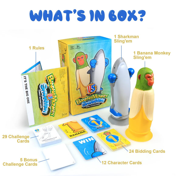 Banana Monkey vs Sharkman Flip Game – Fun Toss & Flip Challenge for Family, Party & Group Play | Other Action Games Available In-Store