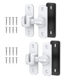 90/180 Degree Barn Door Lock, Safety Flip Lock, Adjustable Sliding Door Latch for Bathroom, Wardrobe, Bedroom & Garden Door, Spacers Included, 1Pack (silver)-12
