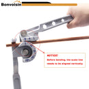 3/8" 1/2" OD Tubing Bender 2 in 1 Manual Bender 180° HVAC Soft Copper Aluminum Tubes Bending Tool for Air Conditioning Refrigeration Repair(silver)-4