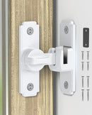 90/180 Degree Barn Door Lock, Safety Flip Lock, Adjustable Sliding Door Latch for Bathroom, Wardrobe, Bedroom & Garden Door, Spacers Included, 1Pack (black)-9