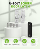90/180 Degree Barn Door Lock, Safety Flip Lock, Adjustable Sliding Door Latch for Bathroom, Wardrobe, Bedroom & Garden Door, Spacers Included, 1Pack (White)-3
