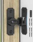 90/180 Degree Barn Door Lock, Safety Flip Lock, Adjustable Sliding Door Latch for Bathroom, Wardrobe, Bedroom & Garden Door, Spacers Included, 1Pack (White)-8