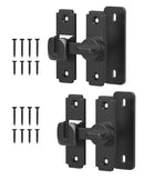 90/180 Degree Barn Door Lock, Safety Flip Lock, Adjustable Sliding Door Latch for Bathroom, Wardrobe, Bedroom & Garden Door, Spacers Included, 1Pack (White)-11