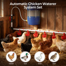 57 Pcs Automatic Chicken Waterer System Set, Chicken Watering Kit with 8 Water Cups & Float Valve, Poultry Water System for Chickens, Ducks & Quail – Bucket Not Included(red)-7