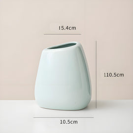 Modern Ceramic Vase Set (3-Piece): Minimalist Home Decor for Living Room Flower Arrangements (Blue) | Other Styles Available in Store - 0