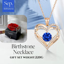 Forever Love Heart Birthstone Necklace: 925 Sterling Silver Personalized Jewelry for Mom, Wife, Friend with 12 Month Stone Options（blue diamond,December）-3