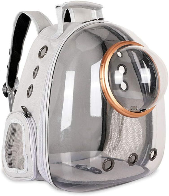 pet products Pet Space Capsule Backpack, Small Medium Cat Puppy Dog Carrier, Transparent Breathable Heat Proof, Pet Carrier for Travel Hiking Walking Camping, Grey