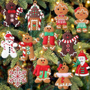 12pcs Christmas Ornaments Cute Snowman Xmas Tree Decorations Santa Claus Plastic Figurines Ornaments with Sugar Cookie House for Christmas Tree Hanging Party DIY Decor 3 Inch Tall-1