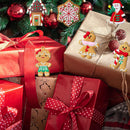 12pcs Christmas Ornaments Cute Snowman Xmas Tree Decorations Santa Claus Plastic Figurines Ornaments with Sugar Cookie House for Christmas Tree Hanging Party DIY Decor 3 Inch Tall-5