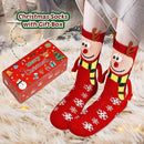 4 Pairs Christmas Socks, Crazy Holiday Hand Holding Socks Funny Christmas Stocking Stuffers-4