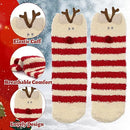 Christmas Socks - 6 Pairs Cozy Warm Fluffy Plush Bed Socks for Women, Girls - Cute Coral Fleece Xmas Indoor-6