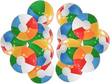 12'' Beach Ball for Kids: 14 Pack Beach Balls Bulk Inflatable Pool - Beach Balls Bulk Hawaiian Tropical Theme Christmas Party Decorations Favors Supplies