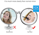 Christmas gift 10X Magnifying Suction Cup LED Makeup Mirror: Flawless Vanity Mirror with Natural Light for Precise Grooming-3