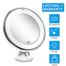 Christmas gift 10X Magnifying Suction Cup LED Makeup Mirror: Flawless Vanity Mirror with Natural Light for Precise Grooming-4