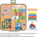 Waterproof Picnic Blanket with Flying Chess Game: 80''x80'' Extra Large, Foldable for Australian Camping, Beach & Family Gatherings-2