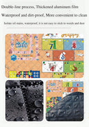 Waterproof Picnic Blanket with Flying Chess Game: 80''x80'' Extra Large, Foldable for Australian Camping, Beach & Family Gatherings-4