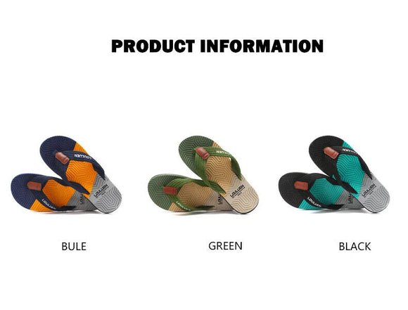 Men's Flip Flops with EVA-PVC Dual Sole, 3 Colors (Black/Blue/Green) for Comfort & Style for Summer Beach & Daily Wear(green)