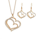 Heart Shaped Rhinestone Jewelry Set for Women-2