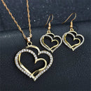 Heart Shaped Rhinestone Jewelry Set for Women-4