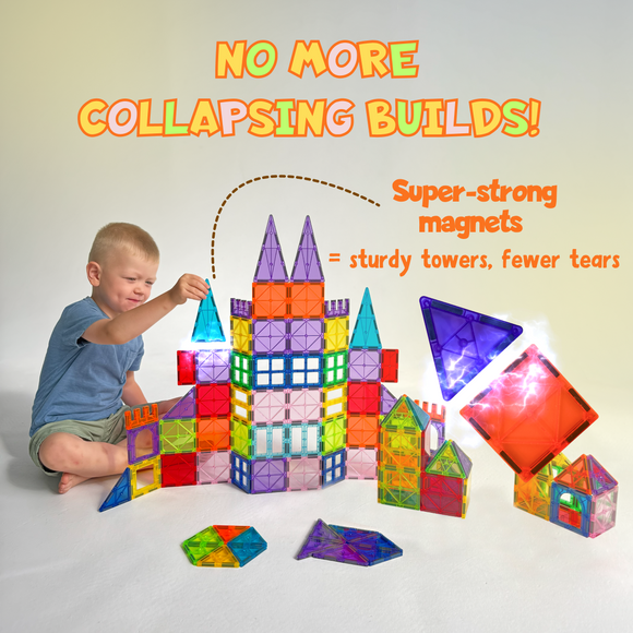 Sixty Pieces Magnetic Tiles Building Set