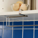 Stainless Steel No-punch Roll Paper Rack for Kitchen Cabinet Cling Film Storage Rack-Silver-4