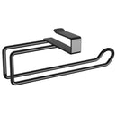 Metal No-punch Roll Paper Rack for Kitchen Cabinet Cling Film Storage Rack-Black-1