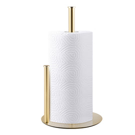 Stainless Steel Double Pole Paper Towel Holder-Gold