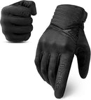 Breathable Mesh Motorcycle Gloves Touchscreen with TPR Palm Pad Hard Knuckle-Black-XLarge-1