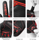 Breathable Mesh Motorcycle Gloves Touchscreen with TPR Palm Pad Hard Knuckle-Red-Large-9