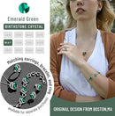 Infinity Love Heart Necklace, Birthstone Necklace for Women, Jewelry for Women with Healing Crystals, Allergy Free Pendant Necklace-05-May-Emerald Green-2