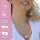Infinity Love Heart Necklace, Birthstone Necklace for Women, Jewelry for Women with Healing Crystals, Allergy Free Pendant Necklace-10a-October-Rose Quartz Pink-2