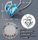 Infinity Love Heart Necklace, Birthstone Necklace for Women, Jewelry for Women with Healing Crystals, Allergy Free Pendant Necklace-12a-December-Aquamarine Blue-4