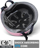 OutdoorMaster Youth & Kids Bike Helmet - Adjustable Multi-Sports Skateboard Helmet with Removable Liners for Balance Bike, Toddler Scooter, One Wheel Hoverboard-Blue pink gradient-Large-56-60cm-4