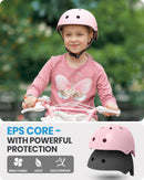 OutdoorMaster Youth & Kids Bike Helmet - Adjustable Multi-Sports Skateboard Helmet with Removable Liners for Balance Bike, Toddler Scooter, One Wheel Hoverboard-Light Pink-Large-5