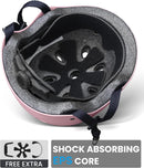 OutdoorMaster Youth & Kids Bike Helmet - Adjustable Multi-Sports Skateboard Helmet with Removable Liners for Balance Bike, Toddler Scooter, One Wheel Hoverboard-Light Pink-Medium-4