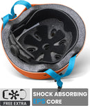 OutdoorMaster Youth & Kids Bike Helmet - Adjustable Multi-Sports Skateboard Helmet with Removable Liners for Balance Bike, Toddler Scooter, One Wheel Hoverboard-Orange-Large-4