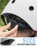 OutdoorMaster Youth & Kids Bike Helmet - Adjustable Multi-Sports Skateboard Helmet with Removable Liners for Balance Bike, Toddler Scooter, One Wheel Hoverboard-White-Small-3