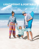 OutdoorMaster Pop Up 3-4 Person Beach Tent X-Large - Easy Setup, Portable Beach Shade Canopy Folding Sun Shelter with UPF 50+ UV Protection Removable Skylight Family Size (Blue)-5