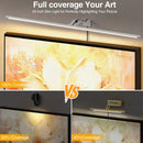 Picture Light for Wall Plug in 24inch, Dimmable LED Art Photo Light with Remote, 3000K Warm White Wall Lights with On/Off Switch Display for Picture, Gallery, Painting, Frame (Silver)-3