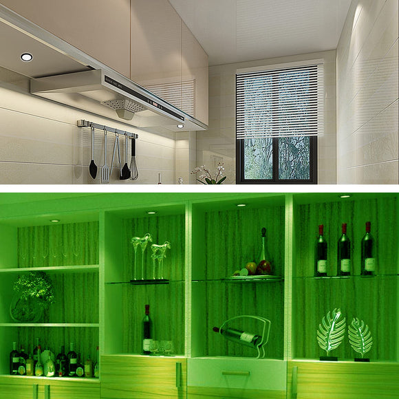 RGB Single LED Kitchen Under Cabinet Puck Light,Color Changing LED Under Cabinet Lights Kit,Aluminum Slim Multi Color Wired Display Cupboard Light for Kitchen 2 PCS