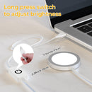 4 Pack Puck Lights 5V Single USB Powered,3 Color Temperature Adjustable & Dimmable Under Cabinet Light,3D Printer LED Lamp Kit for Cabinet,Wardrobe,Showcase-3