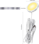 4 Pack Puck Lights 5V Single USB Powered,3 Color Temperature Adjustable & Dimmable Under Cabinet Light,3D Printer LED Lamp Kit for Cabinet,Wardrobe,Showcase-6