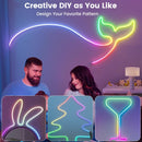 32.8ft LED Neon Rope Lights with APP/Remote Control,Flexible DIY Design,Music Sync Neon Lights for Wall Decor,Outdoor IP67 Waterproof, RGB Rope LED Lights for Bedroom,Livingroom,Gaming,Party-3