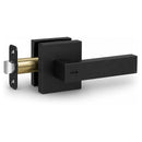 Matte Black Keyless Privacy Door Lever Handle, Heavy Duty Interior Door Lockset, Adjustable 60/70mm Backset, Reversible for Bedroom Bathroom Home Office-1