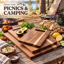 3Pcs Wooden Cutting Board Set with Storage Stand, Chopping Boards for Kitchen Food Preparation-2