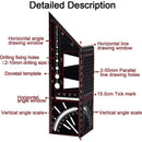 3D Aluminum Alloy Carpenter Square, 90 To 45 Degree Professional Angle Ruler, Woodworking Measuring Ruler Suitable For-2